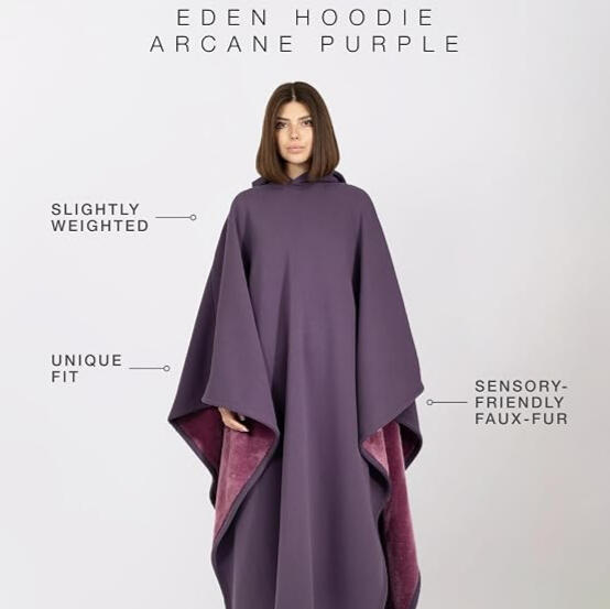 Eden Hoodie – Oversized Weighted Hoodie Cloak with Ultra-Soft Faux Fur Liner